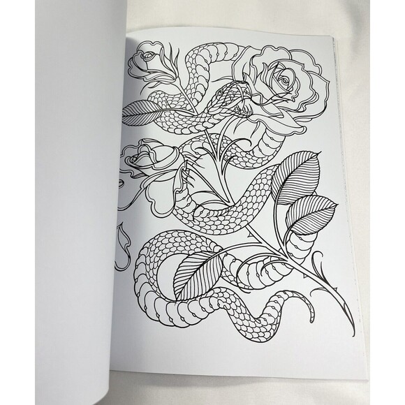 Marked in Ink A Tattoo Coloring Book by Megan Massacre Trade Paperback - Picture 12 of 13